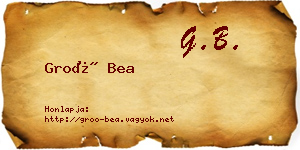 Groó Bea névjegykártya